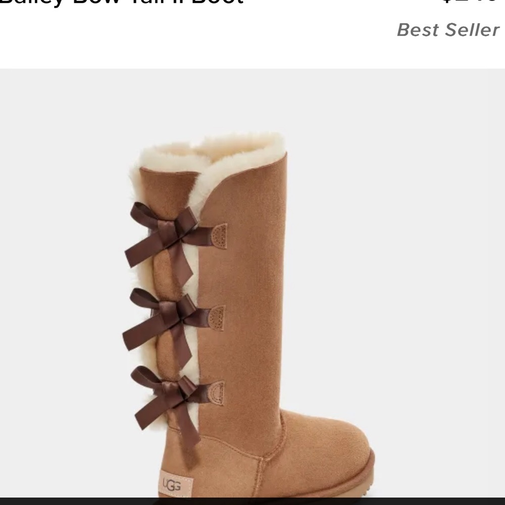Ugg Bailey bow chestnut tall boots